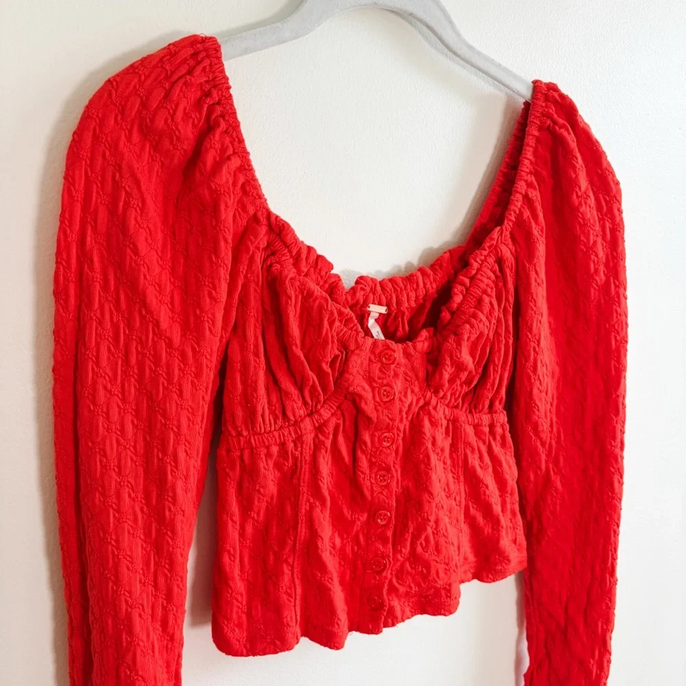 Free People Lady Bug Long Sleeve Top